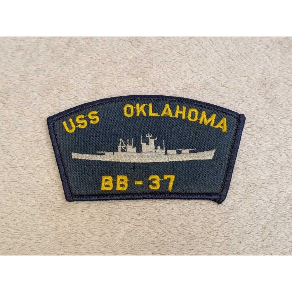 USS Oklahoma BB-37 US Navy Battleship Military Patch -‎ Collectible Seamanship